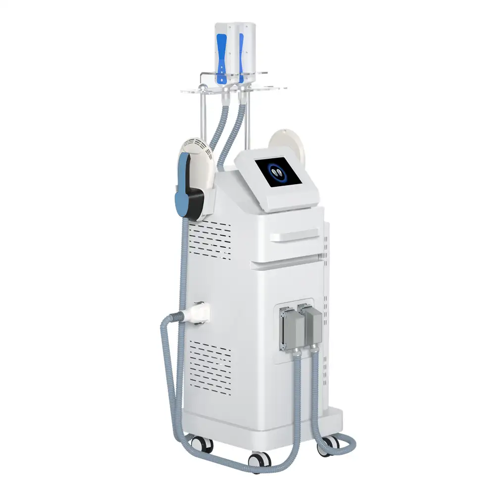 Standing Vacuum Cryolipolysis Beauty Salon Equipment 2 Cryo Handles Fat Freezing Slimming Machine