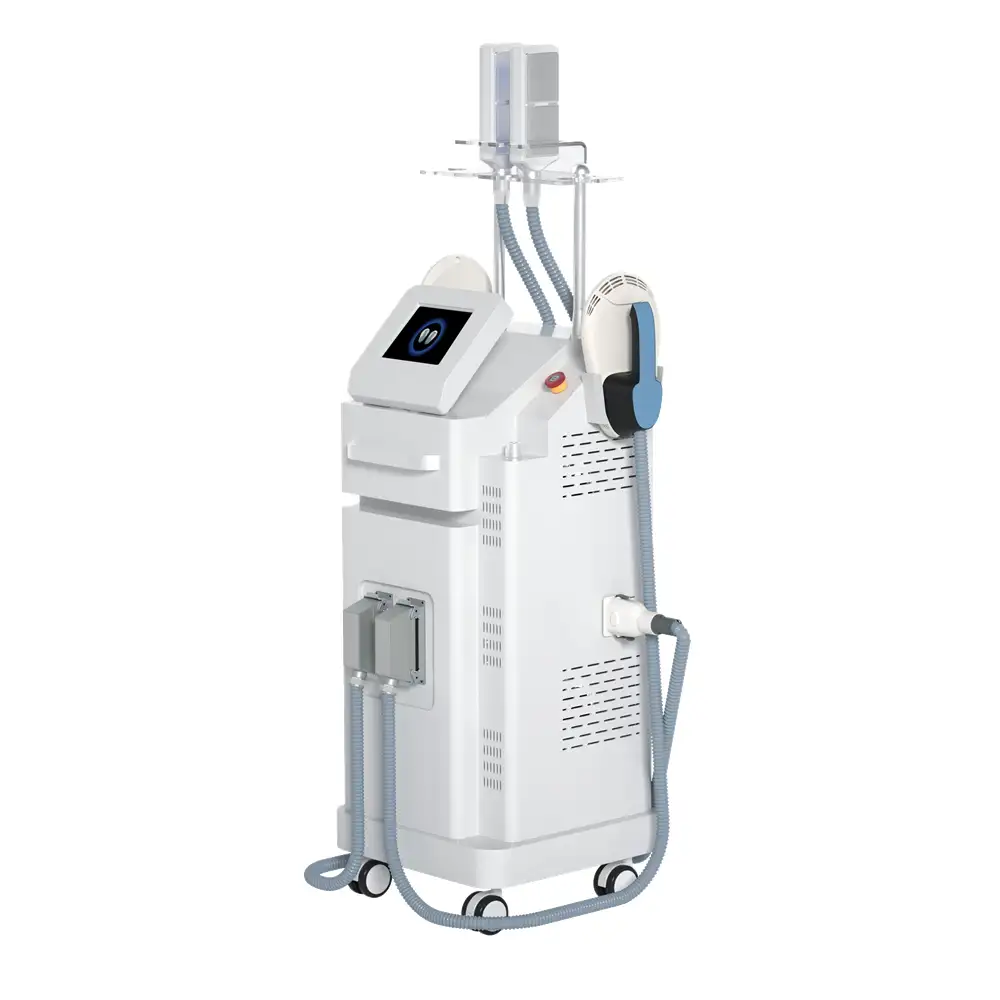 Standing Vacuum Cryolipolysis Beauty Salon Equipment 2 Cryo Handles Fat Freezing Slimming Machine